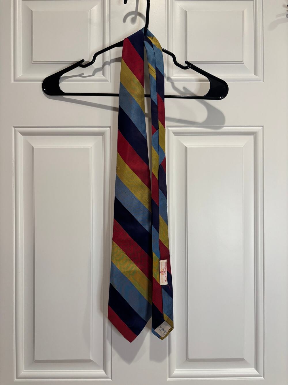 Vintage Yves Saint Laurent Diagonal Striped Silk Necktie – Multicolored